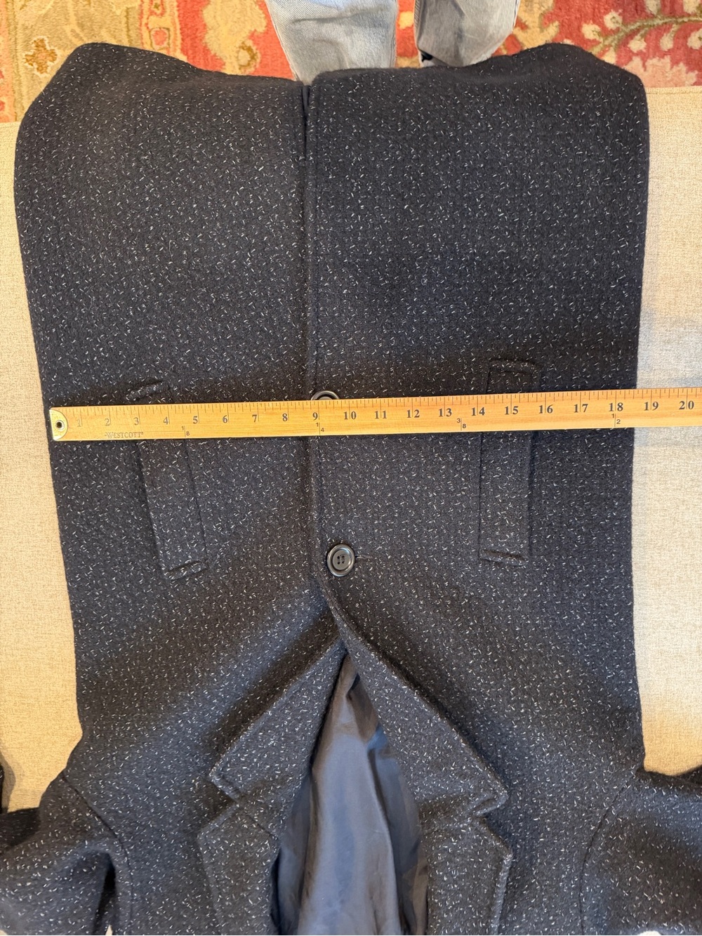 Vintage Classic Black Long Wool Coat - Picture 12 of 13